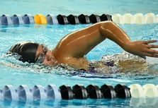 Grisier breaks school record in 1-meter dive